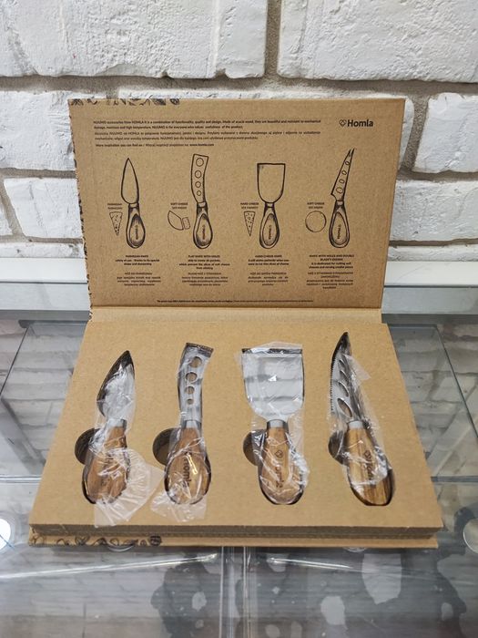 Nowe noże do serów HOMLA zestaw 4 sztuki