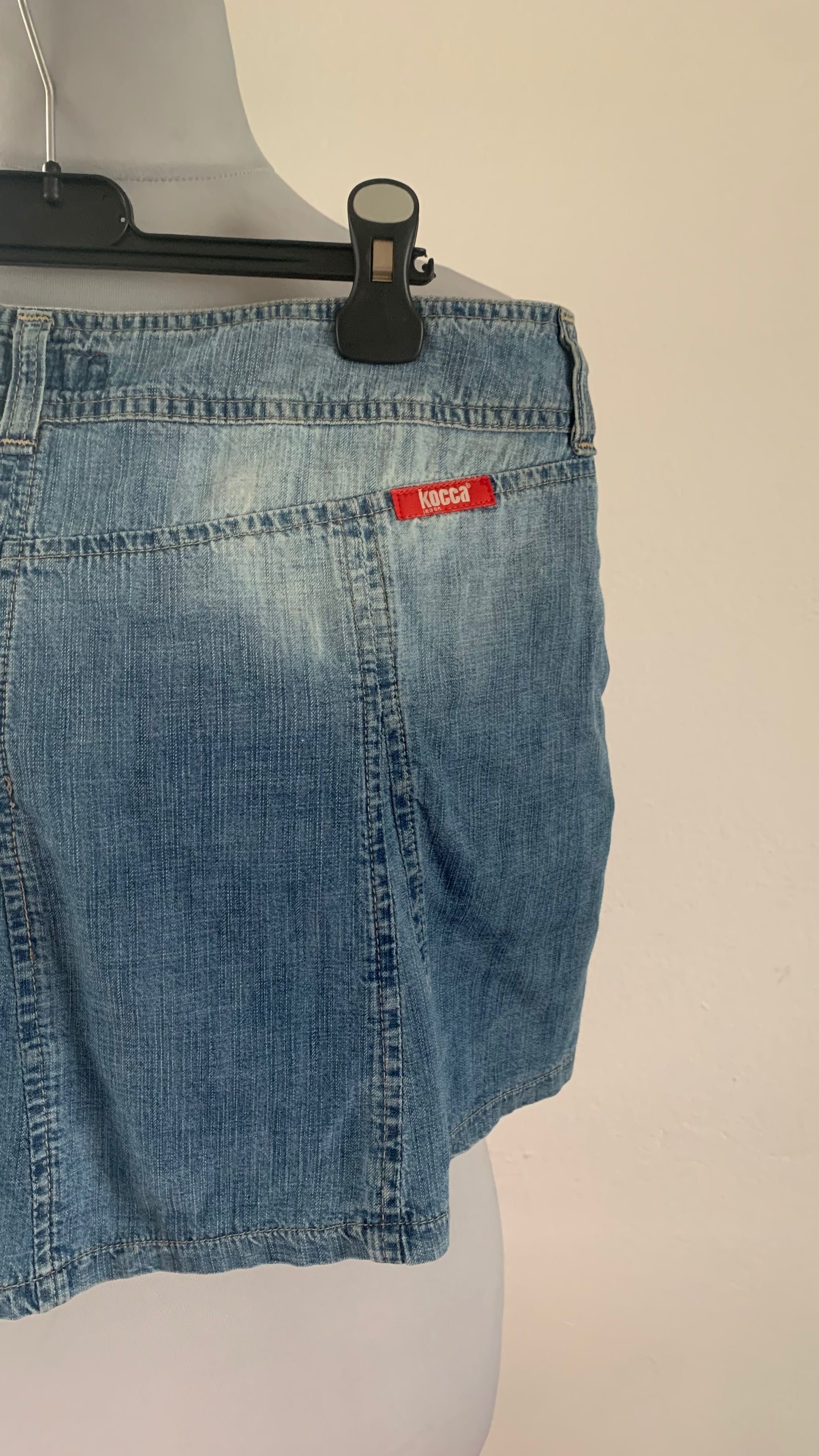 KOCCA L/40 spódnica biodrówka jeansowa, kieszenie, rozkloszowana NOWA