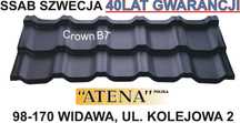 Blachodachówka MODUŁOWA blacha SZWEDZKA SSAB Crown BT 40LAT gwarancji