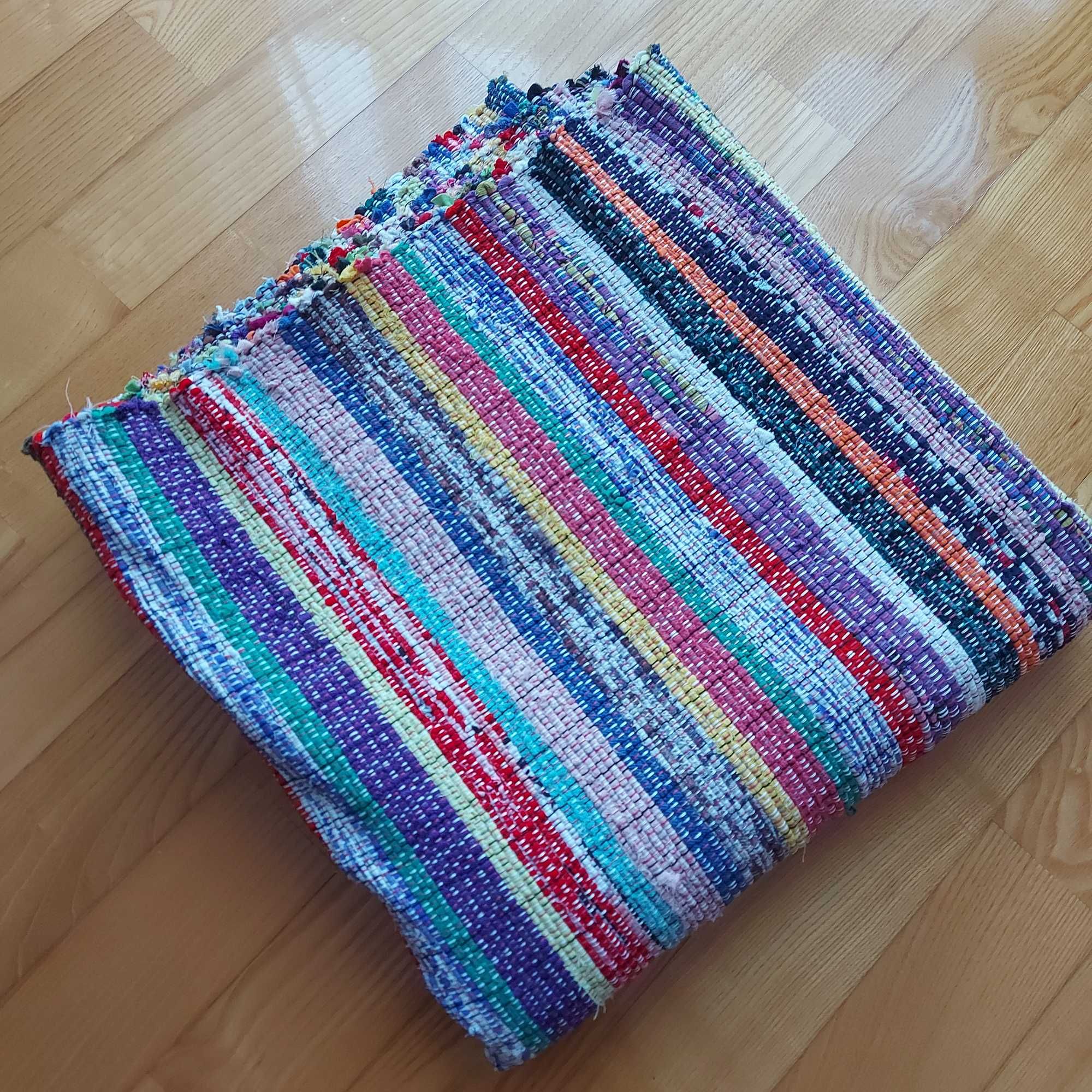 Chodnik wielobarwny tkany na krośnie handmade