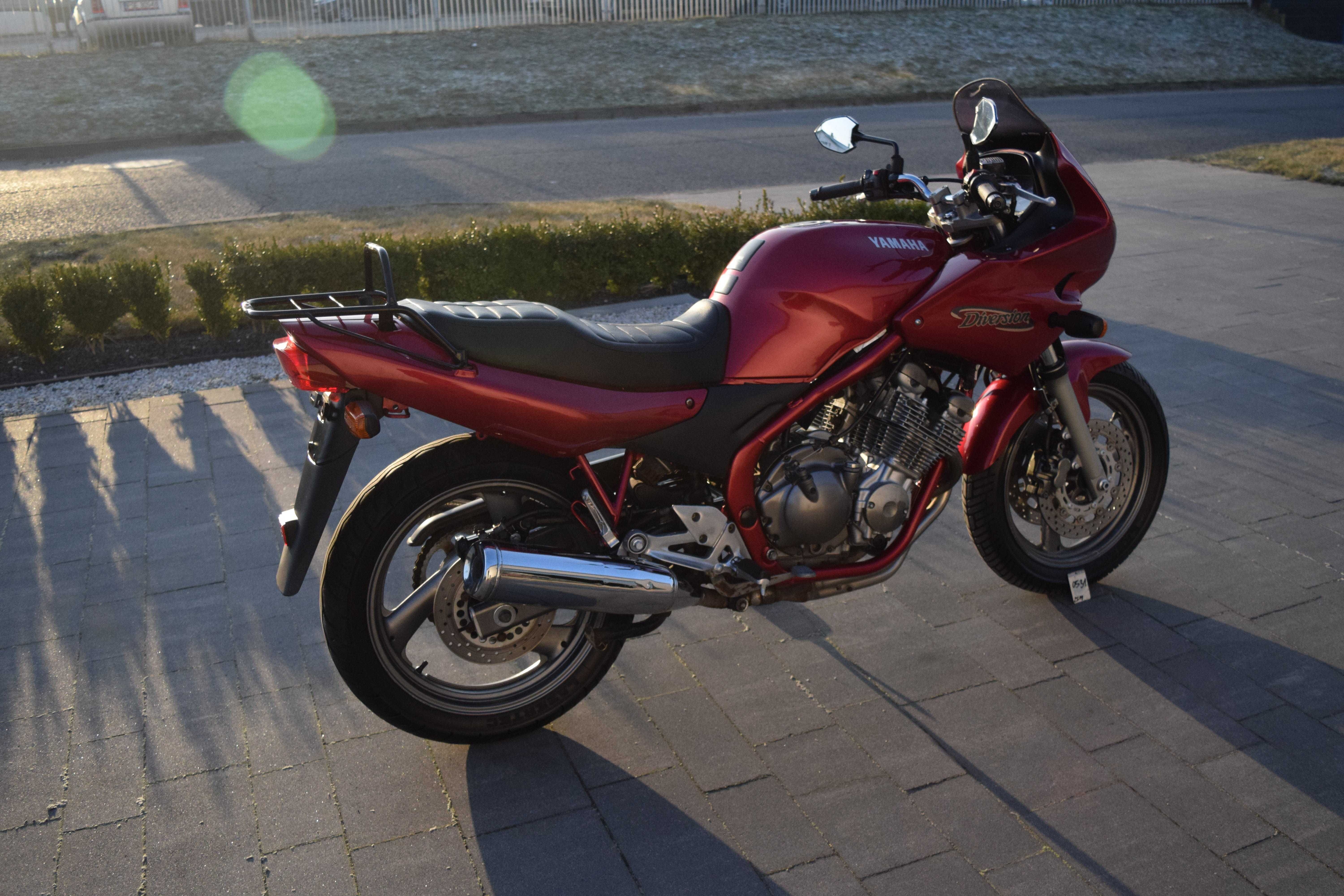 Yamaha XJ 600 Diversion oryginalny stan, dok. na km, bagażnik, z DE **