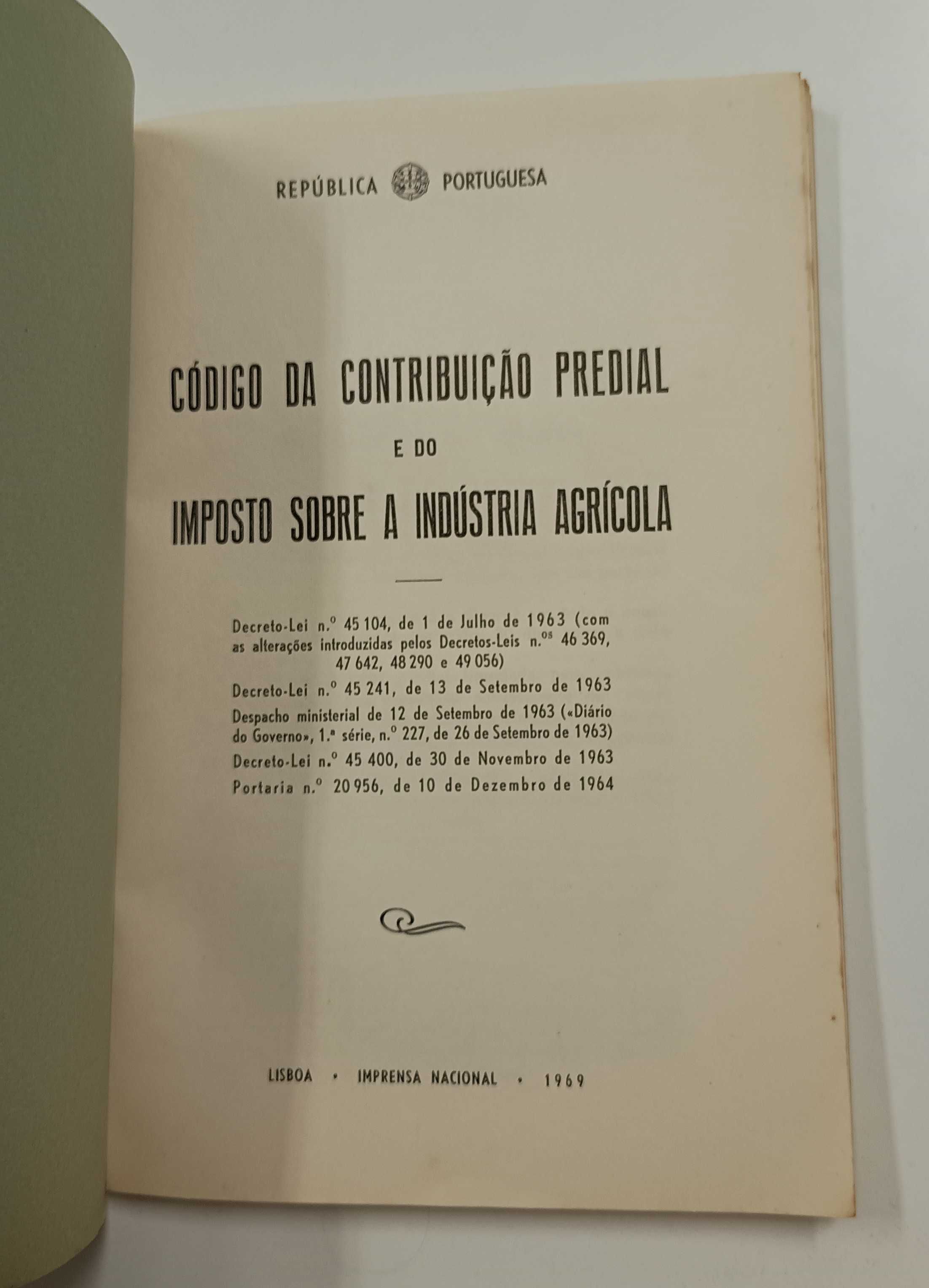 Código da Contribuição Predial e do Imposto sobre a Indústria Agrícola