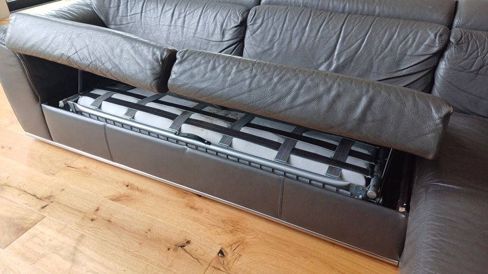 Sofa skórzana Kler funkcja spania i skrzynia