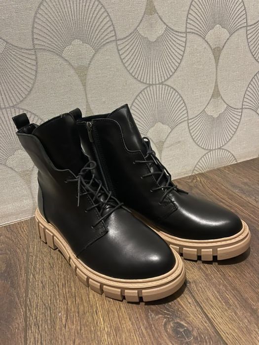 Зимові шкіряні ботинки