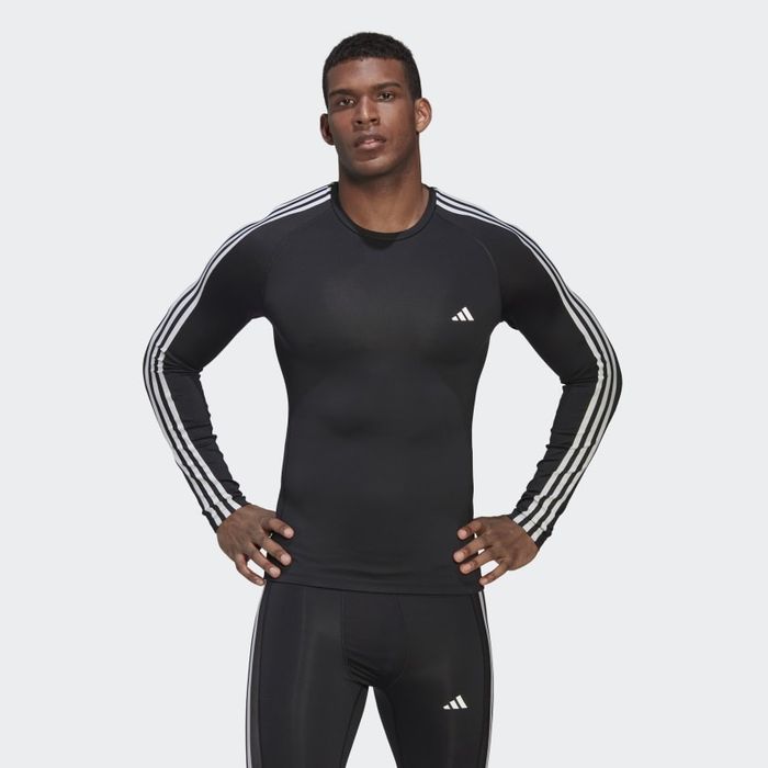 Компресійний лонгслів Adidas Performance with three stripes (Розмір М)
