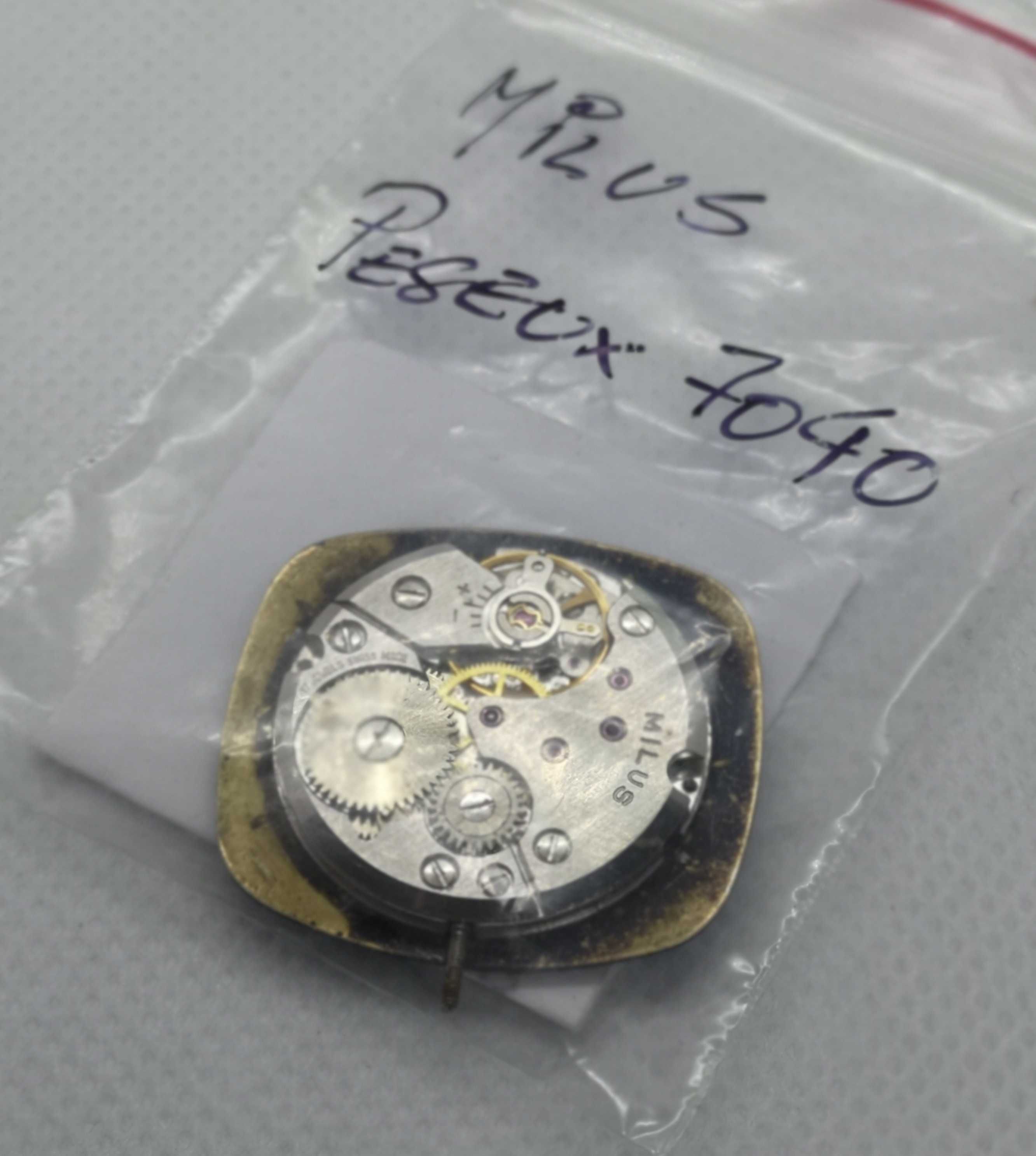 Relógio Milus  - Mostrador + Maquina - Peseux 7040  - p/ peças