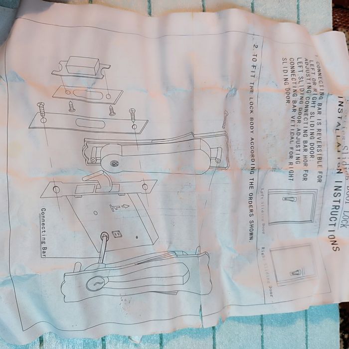 Комплект ручок та замок до розсувних дверей