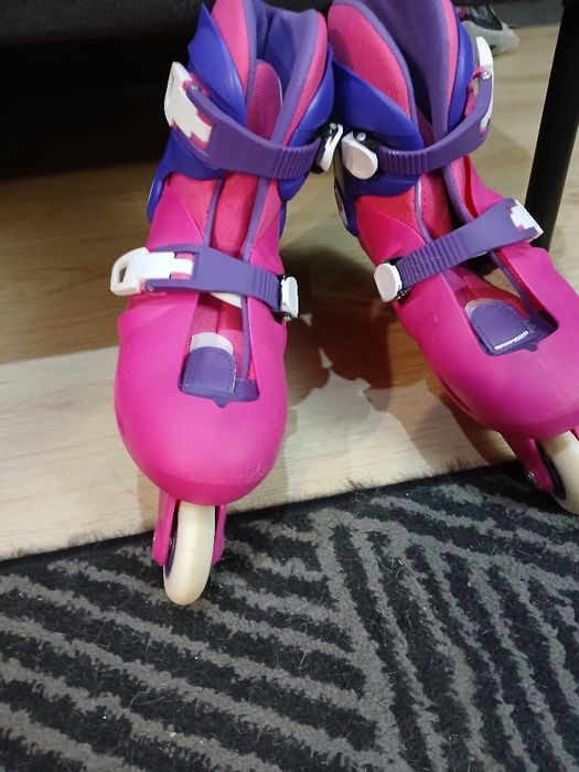 Patins em linha Oxelo 34-36, capacete e protecções