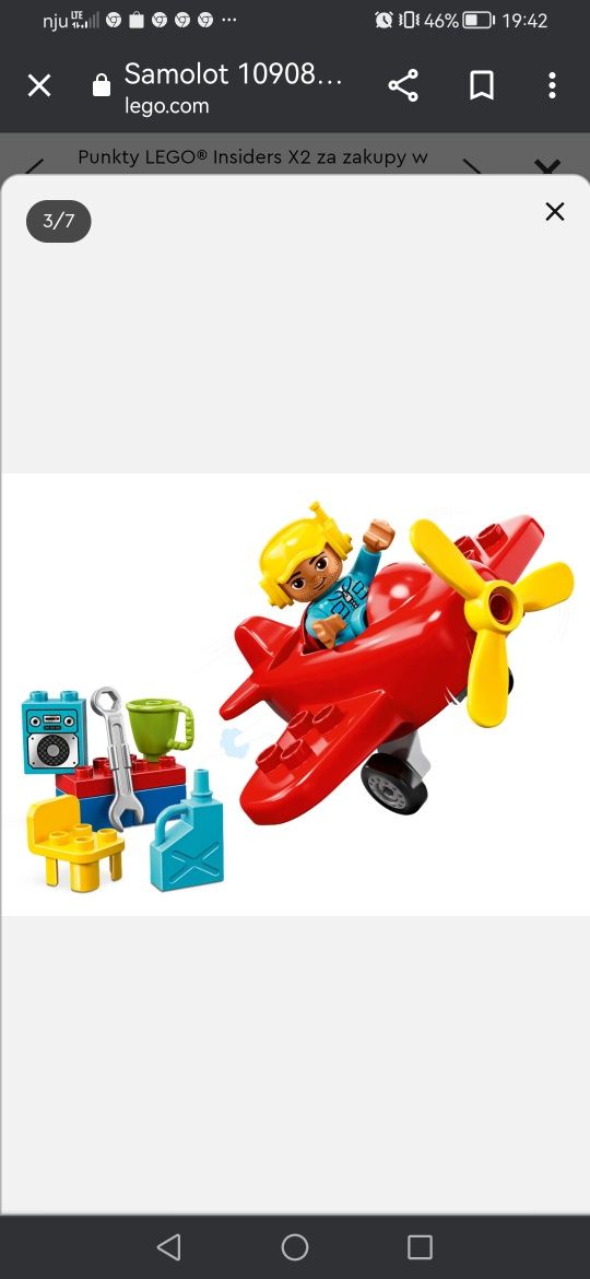 Lego duplo 10908 samolot i pilot