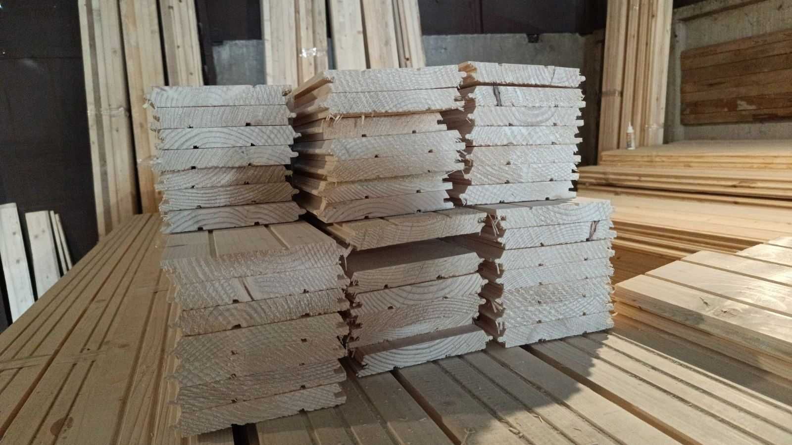 БЛОК ХАУС, Фальш брус, Вагонка,  Дошка на підлогу (підлогова дошка)