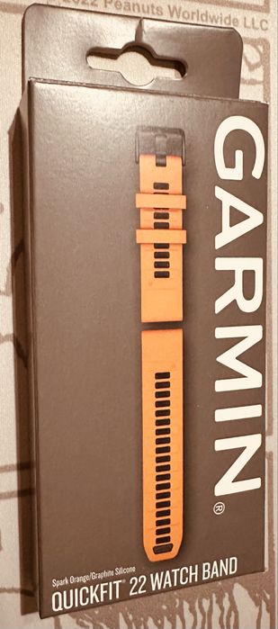 Garmin Quickfit 22 watch band laranja silicone (Original)