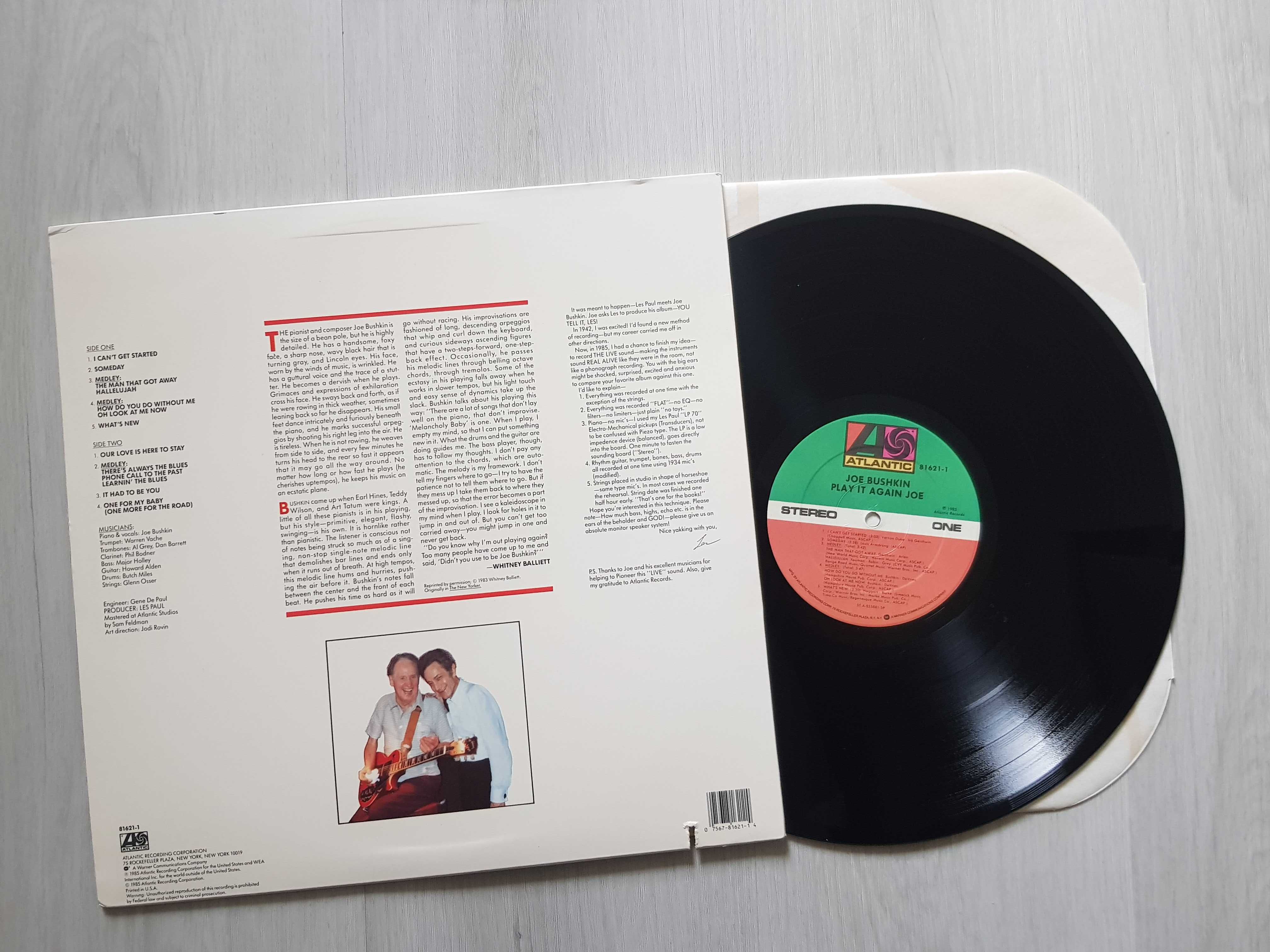 Joe Bushkin – Play It Again, Joe LP*3741