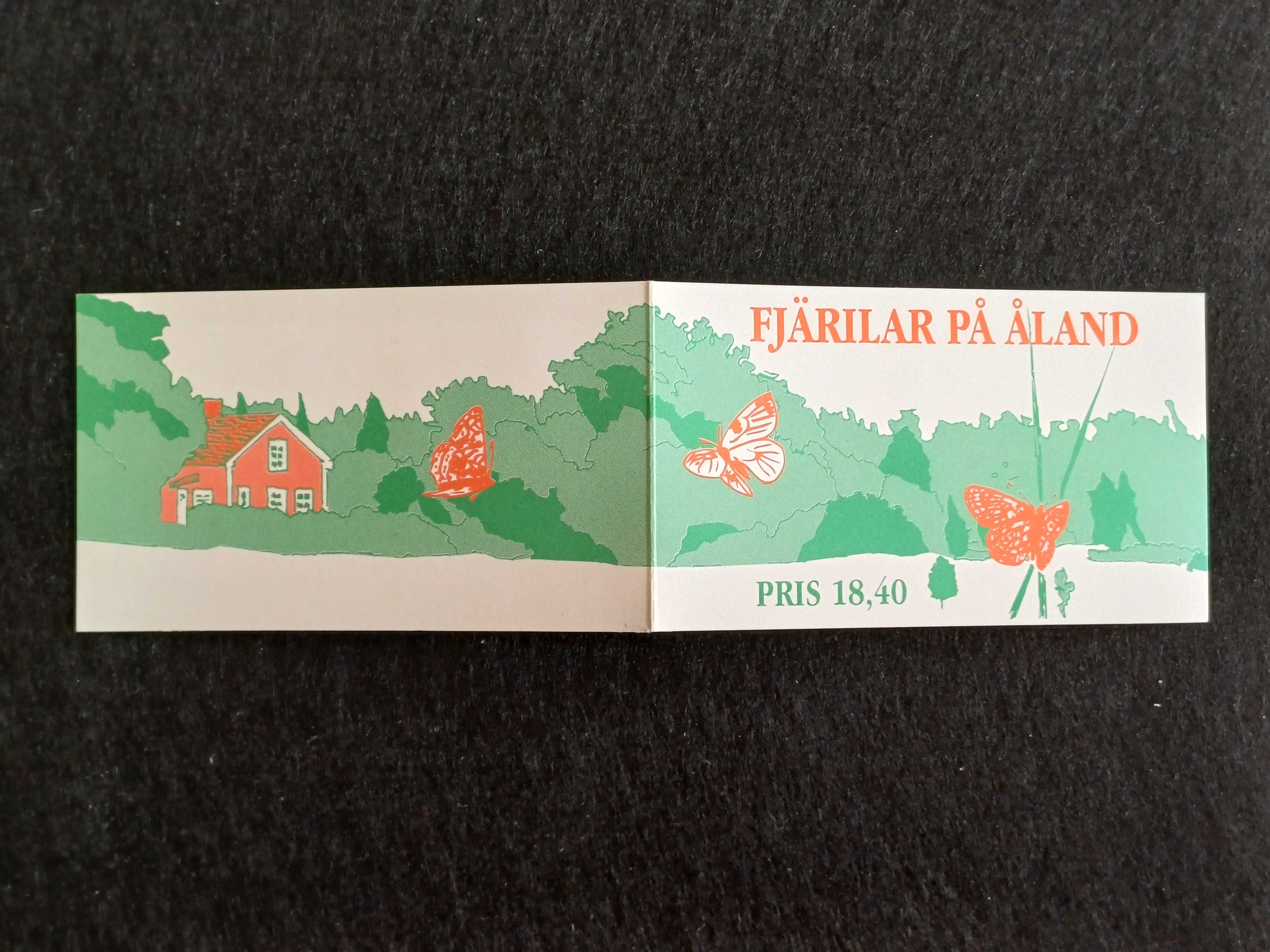 Filatelia - Aland – Carteira Fauna insetos borboletas, 1993