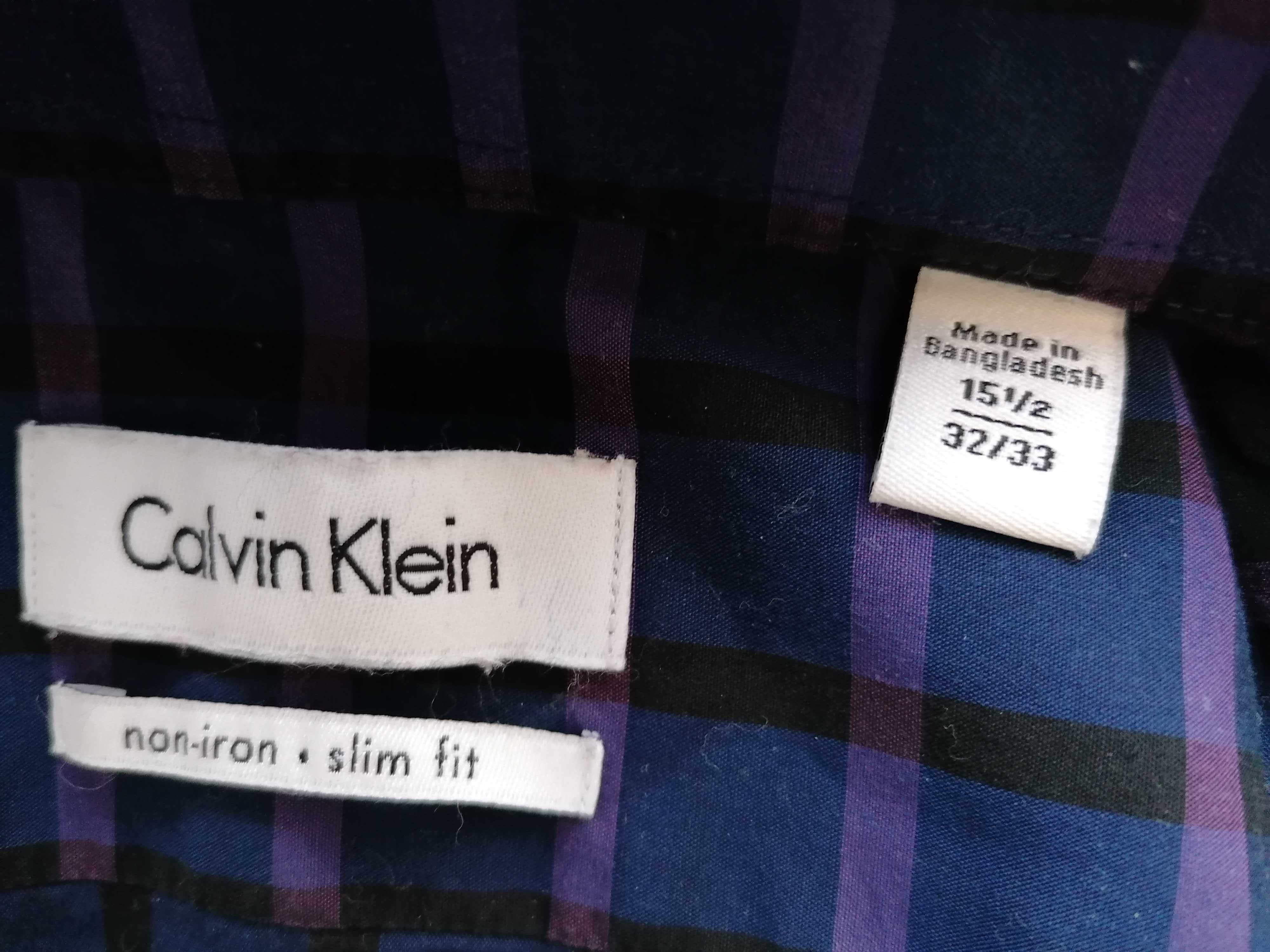 Koszula Calvin Klein slim fit non-iron 32/33 39 S/M