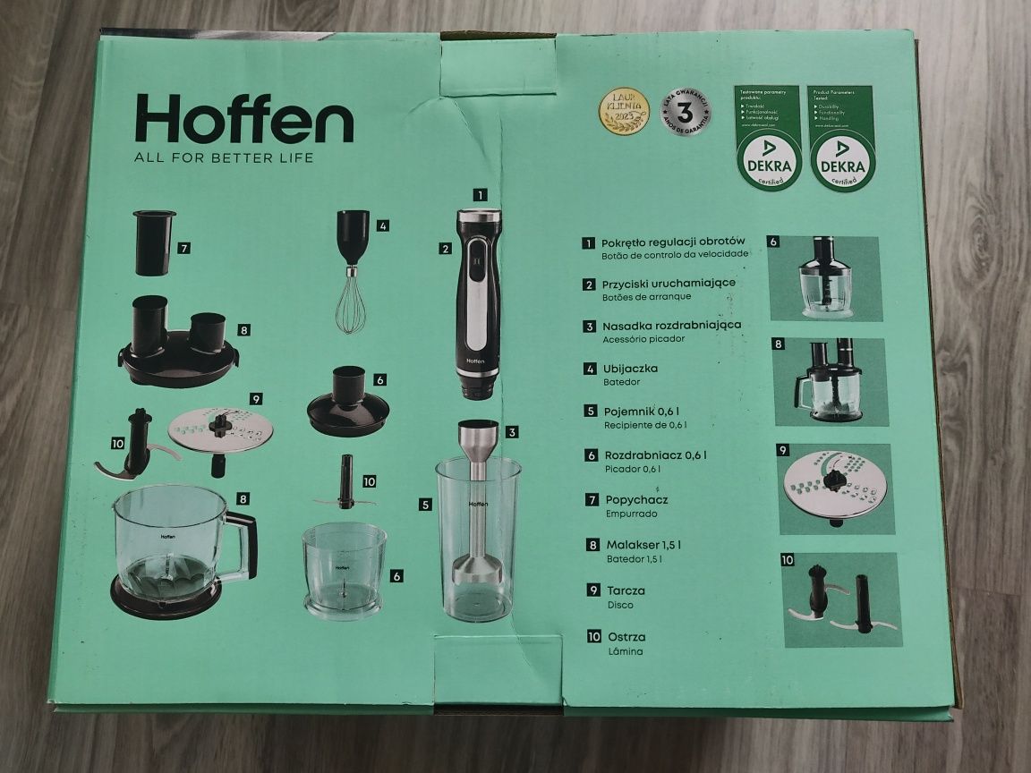 Blender ręczny z malakserem HOFFEN nowy