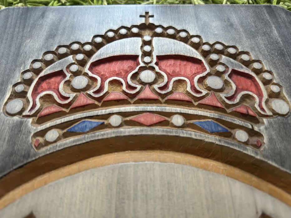 Herb drewniany Real Madryt