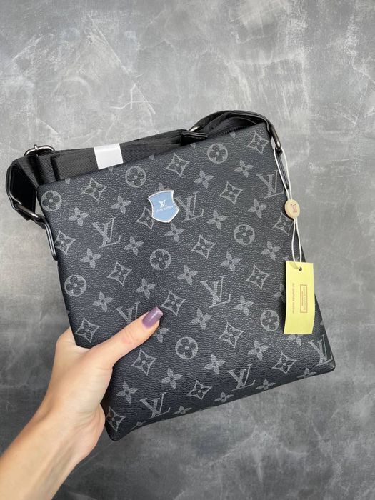 Мужская сумка на через плече louis vuitton чоловіча барсетка луі вітон