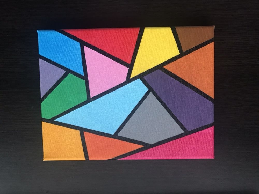 Obraz akrylowy 18x24 figury geometryczne
