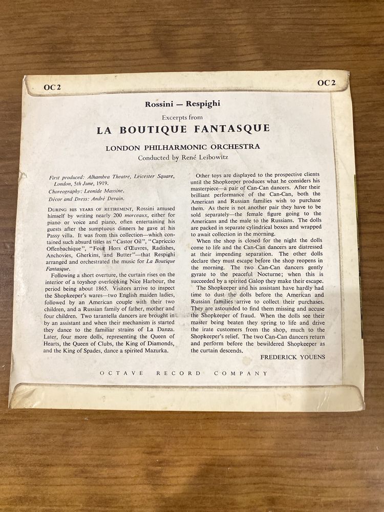 Single La Boutique Fantasque - Rossini Respighi - London Philarmonica