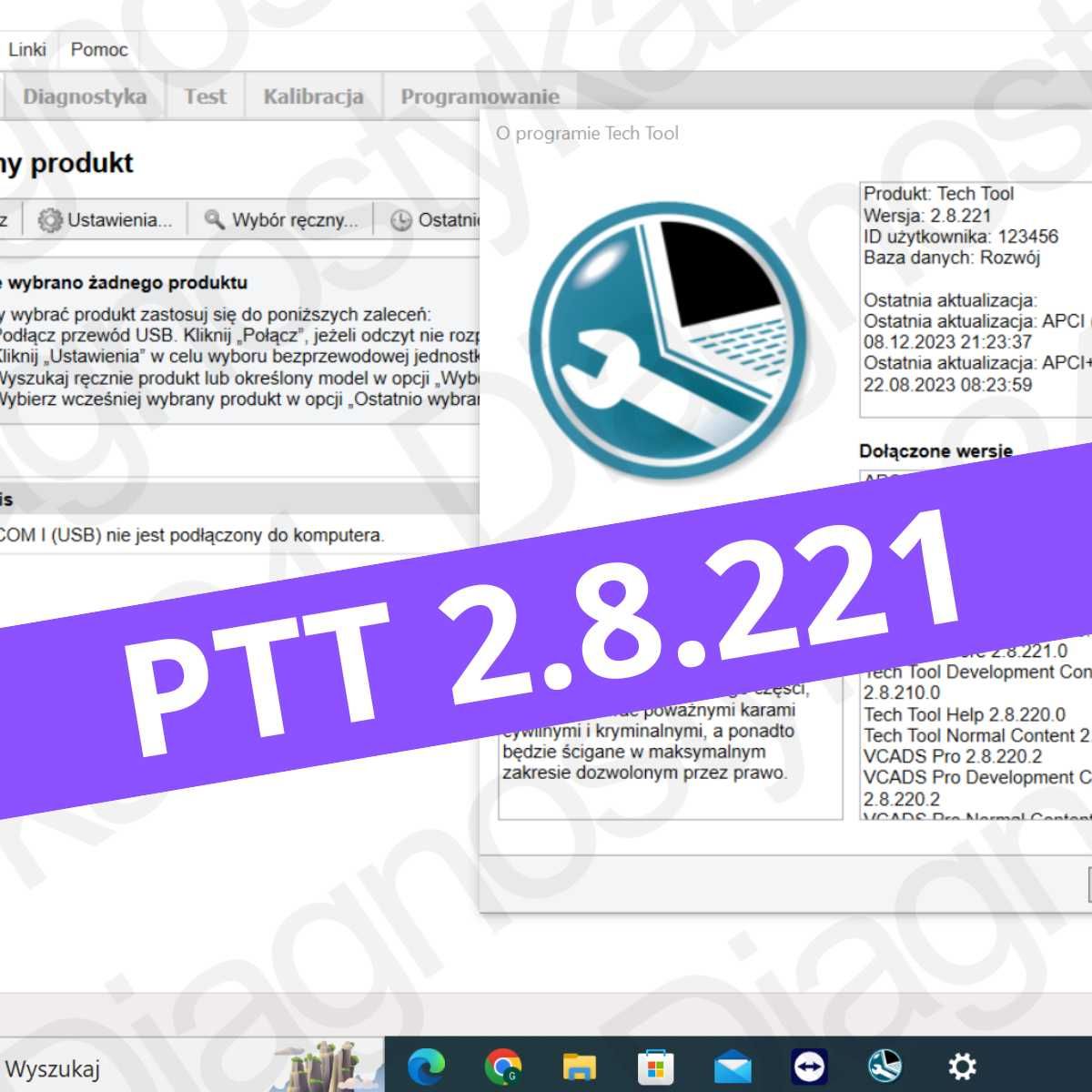 NAJNOWSZE Oprogramowanie Tech Tool 2.8.221 Vocom Volvo Diagnostyka