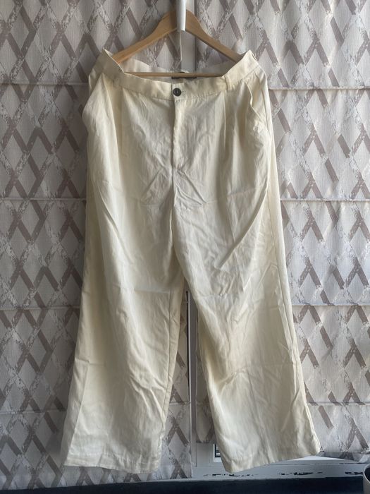 Штани білі кльошні zara