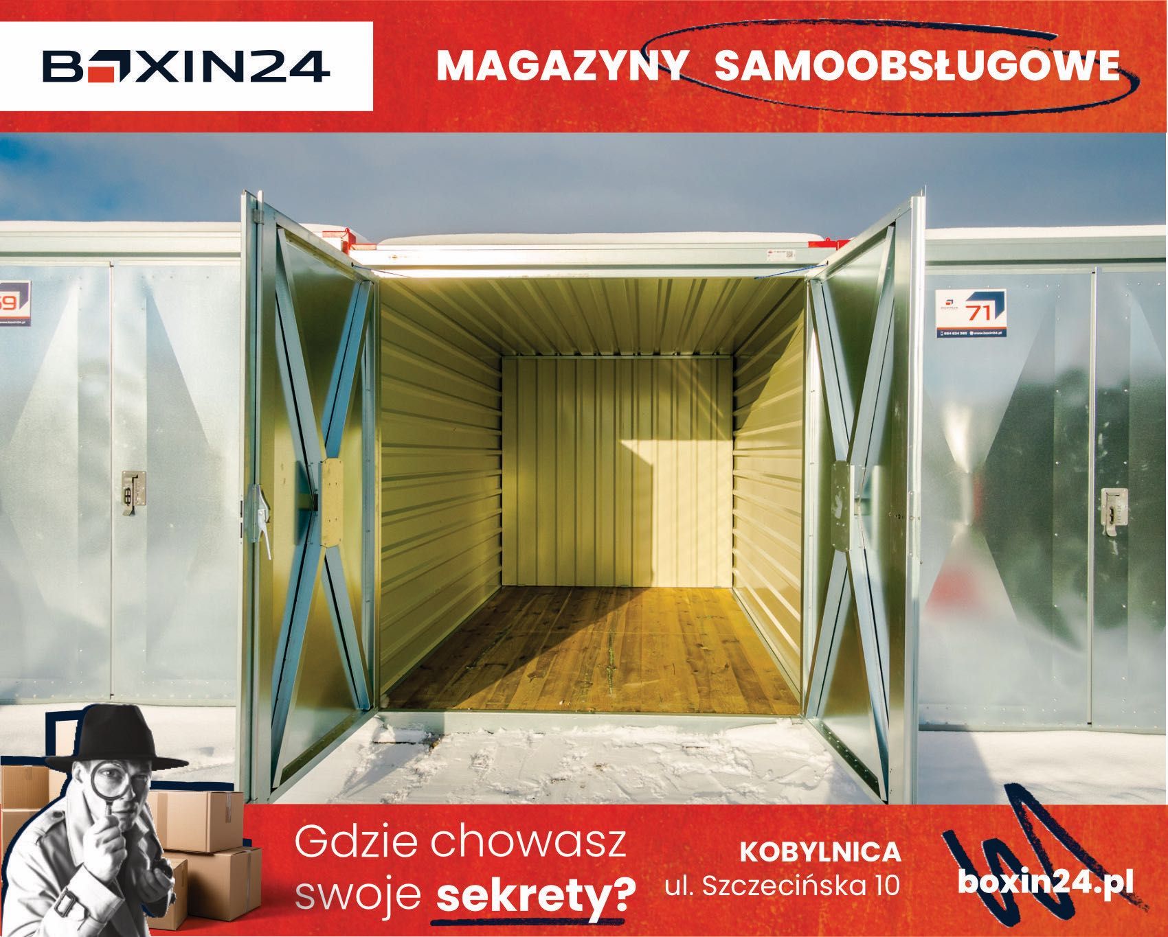 Garaż, magazyn samoobsługowy, wynajem, BOXIN24 2m²
