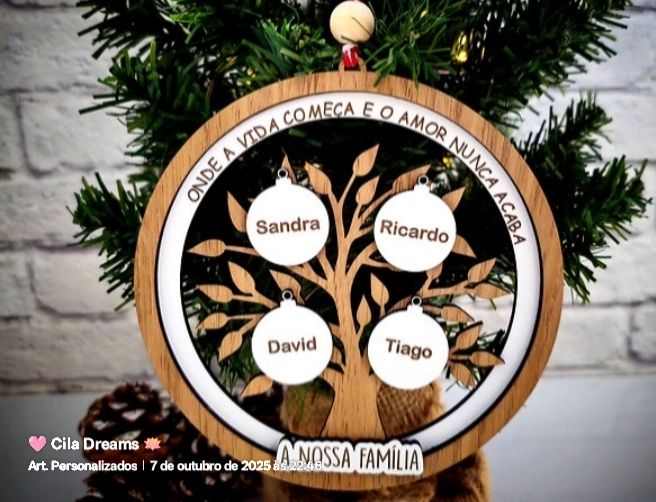 Ornamento Árvore da Família