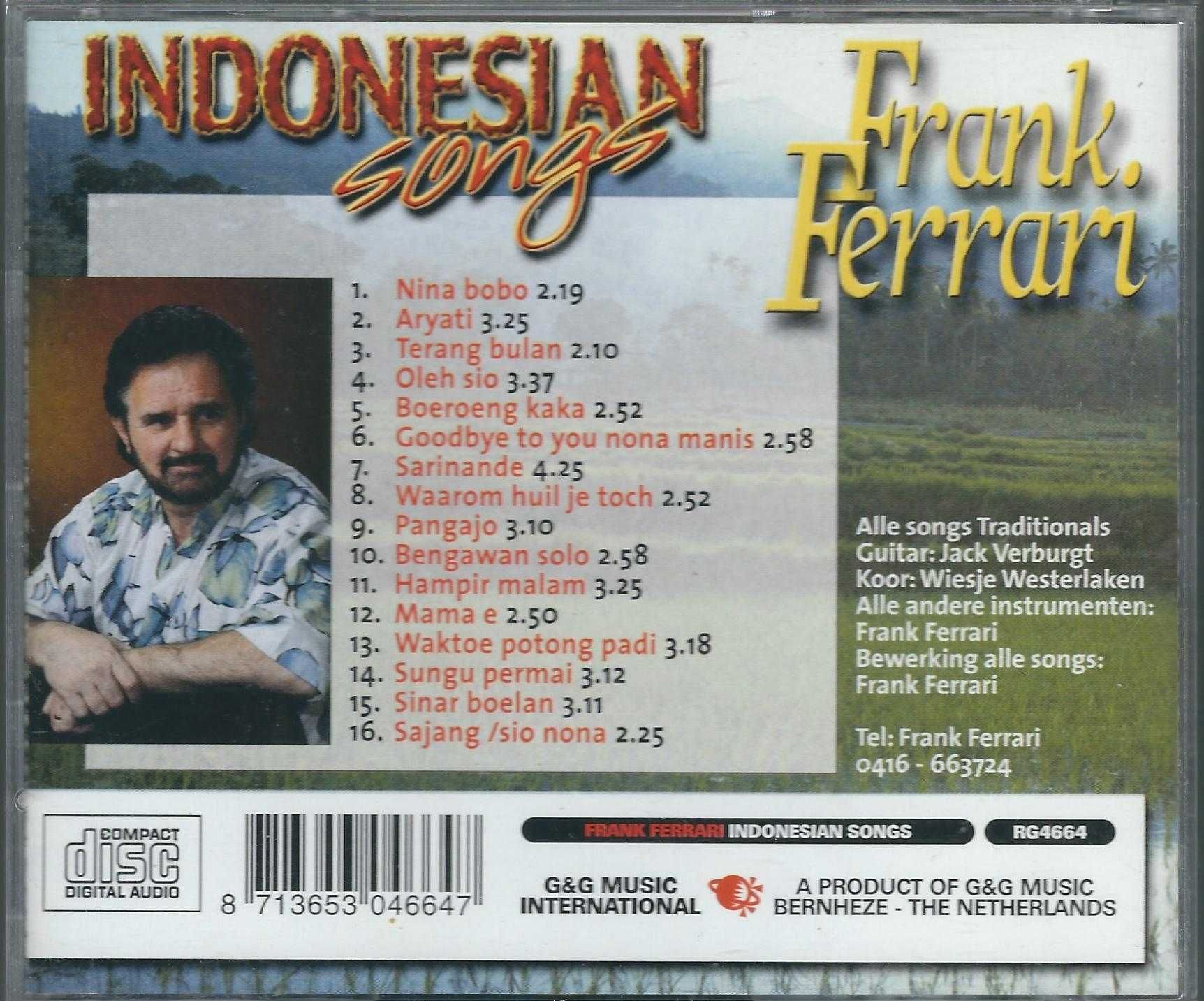 CD Frank Ferrari - Indonesian Songs (2015) (G&G Music)