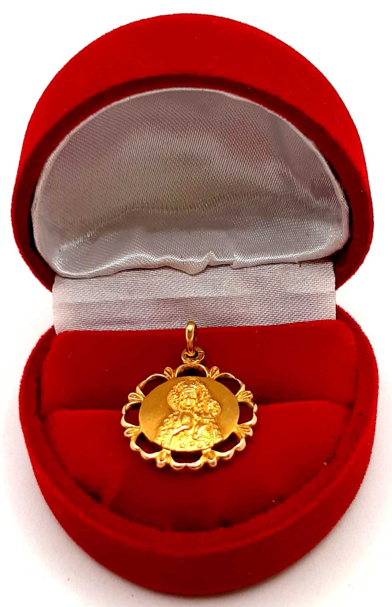 Złota zawieszka medalik Matka Boska PR.585 W:3,10gr InterSKLEP