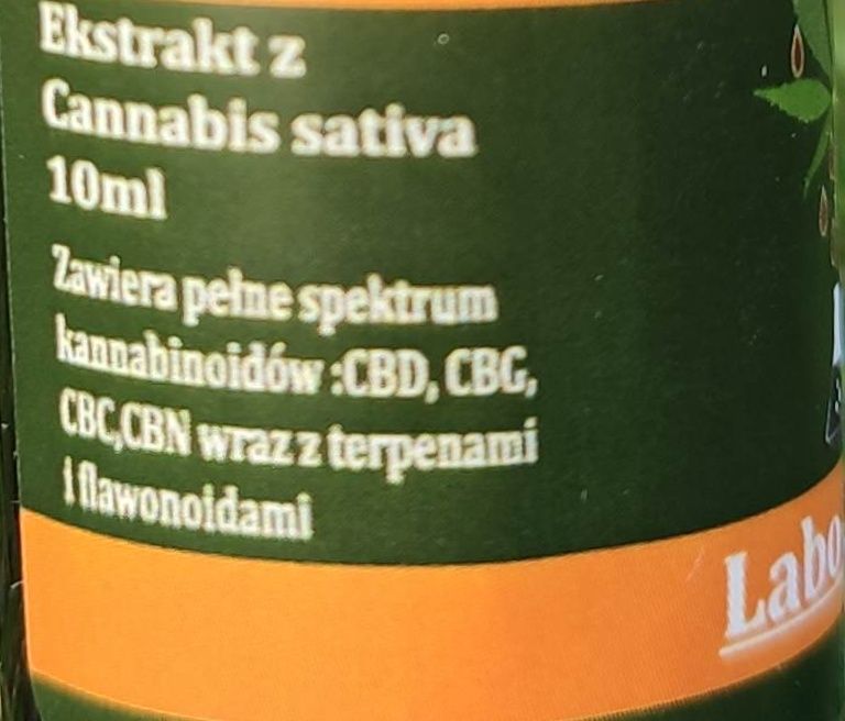 Olejek konopny CBD 10% czarny gęsty