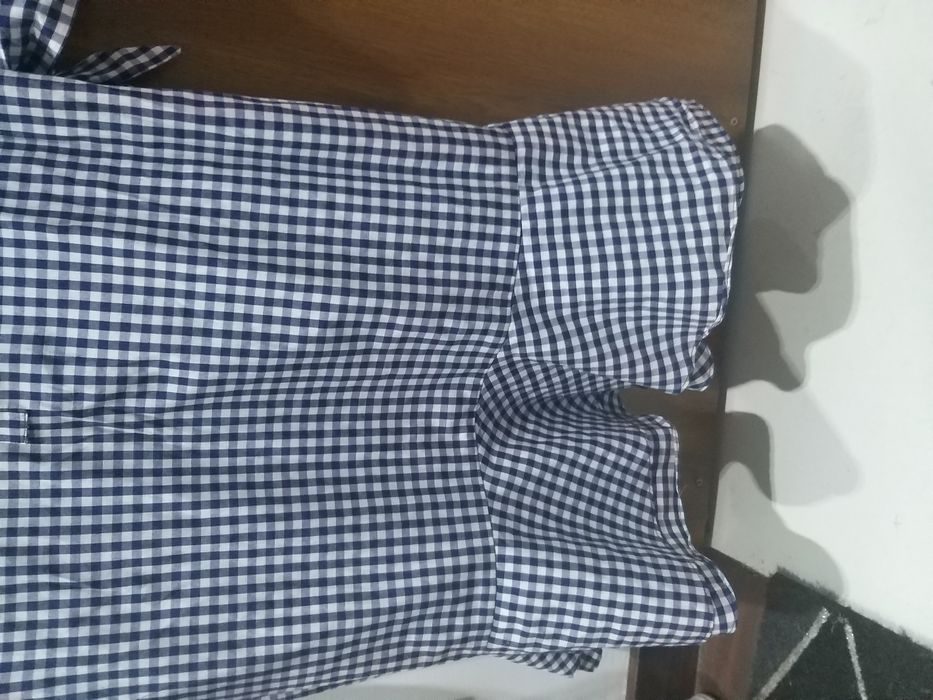 Sukienka szmizjerka kratka koszulowa oversize falbanka lato