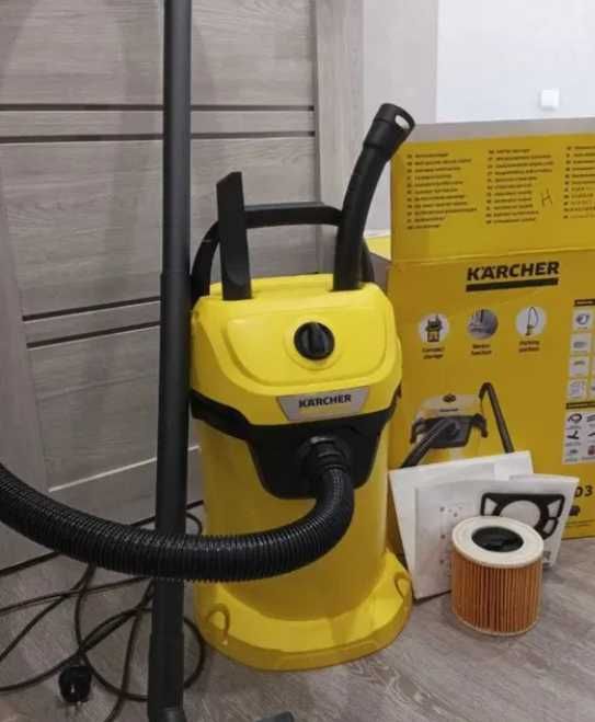 Пилосос 17л вологе і сухе прибирання, видув. Пилосос karcher wd 3