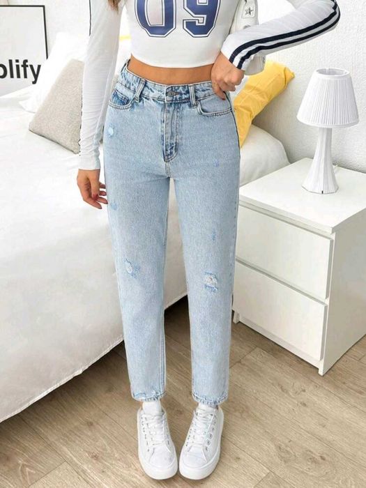 Новіт жіночі джинси мом,трапеція, S ,з високою талією