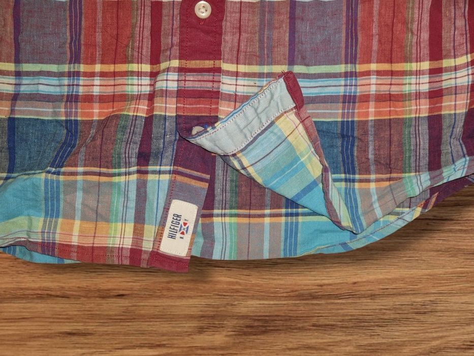 Tommy Hilfiger koszula kratka męska modna roz S