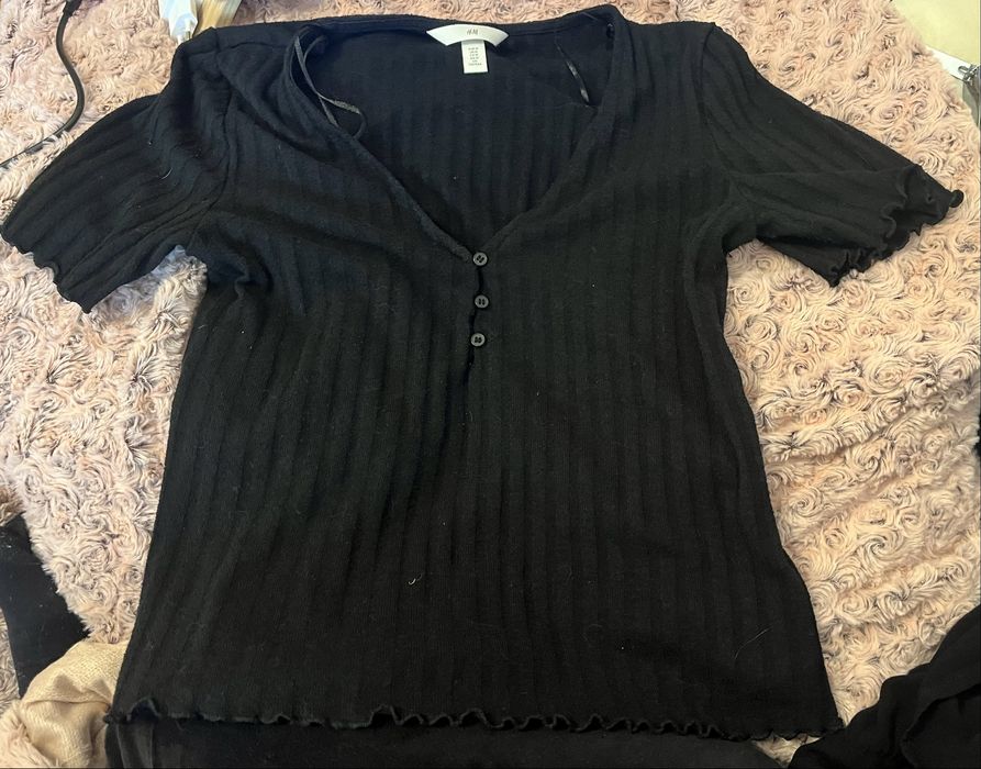 Czarny t-shirt h&m