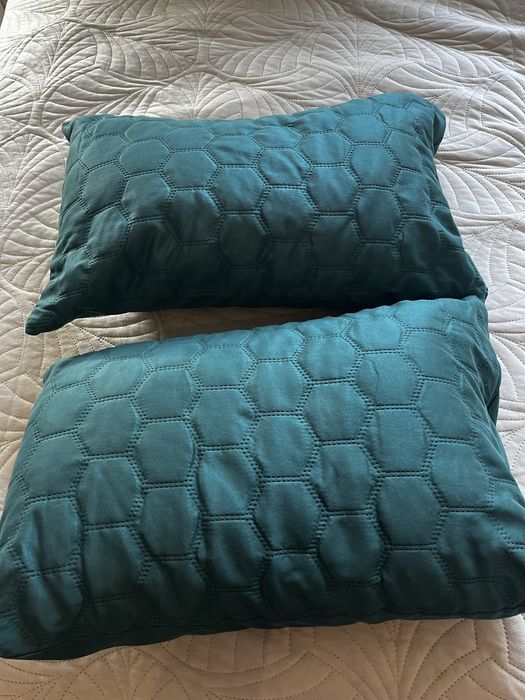 Poduszka x2 ortopedyczna 40 x 60 cm butelkowa zieleń dwie