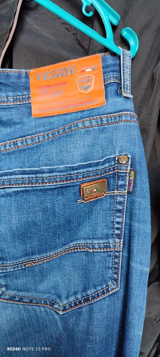 джинсы мужские баталы синие пояс 106-108  длина 118
