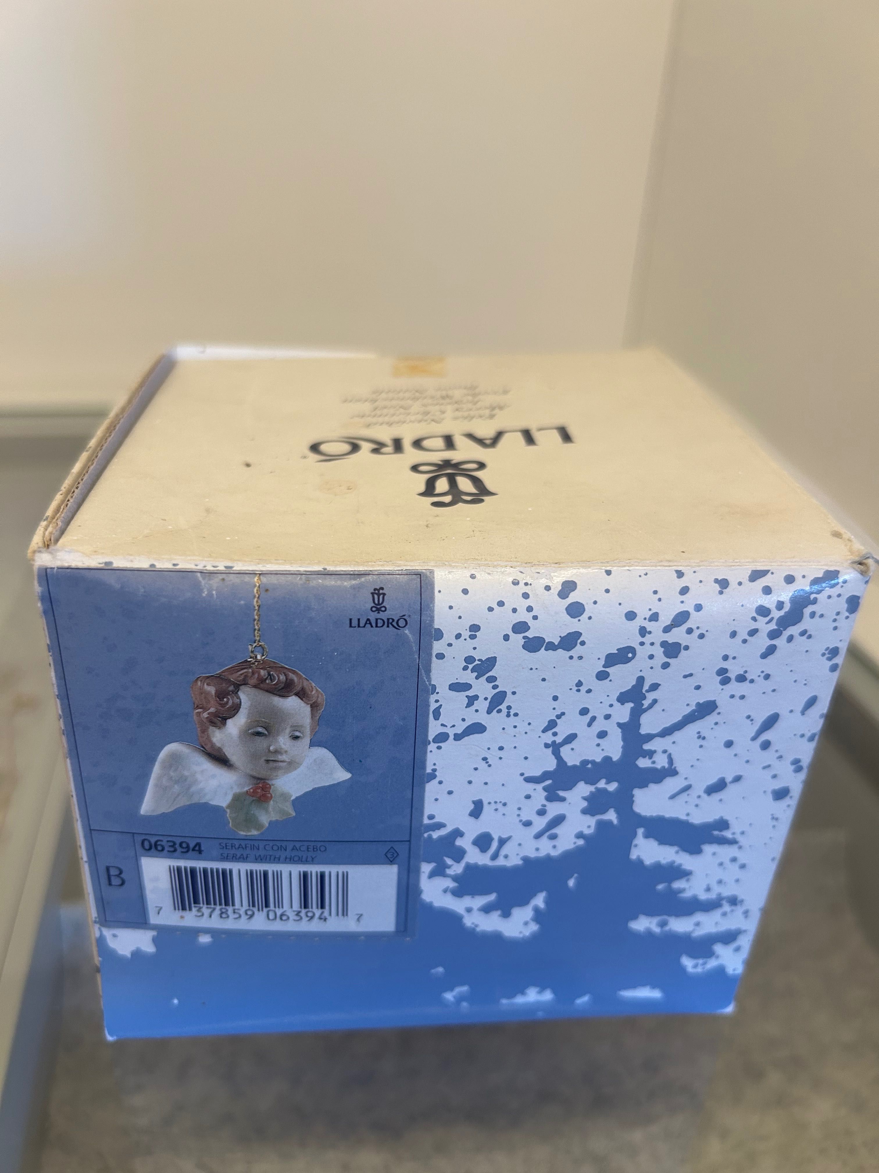 Lladró 6394 "Serafin con acebo" Com caixa original