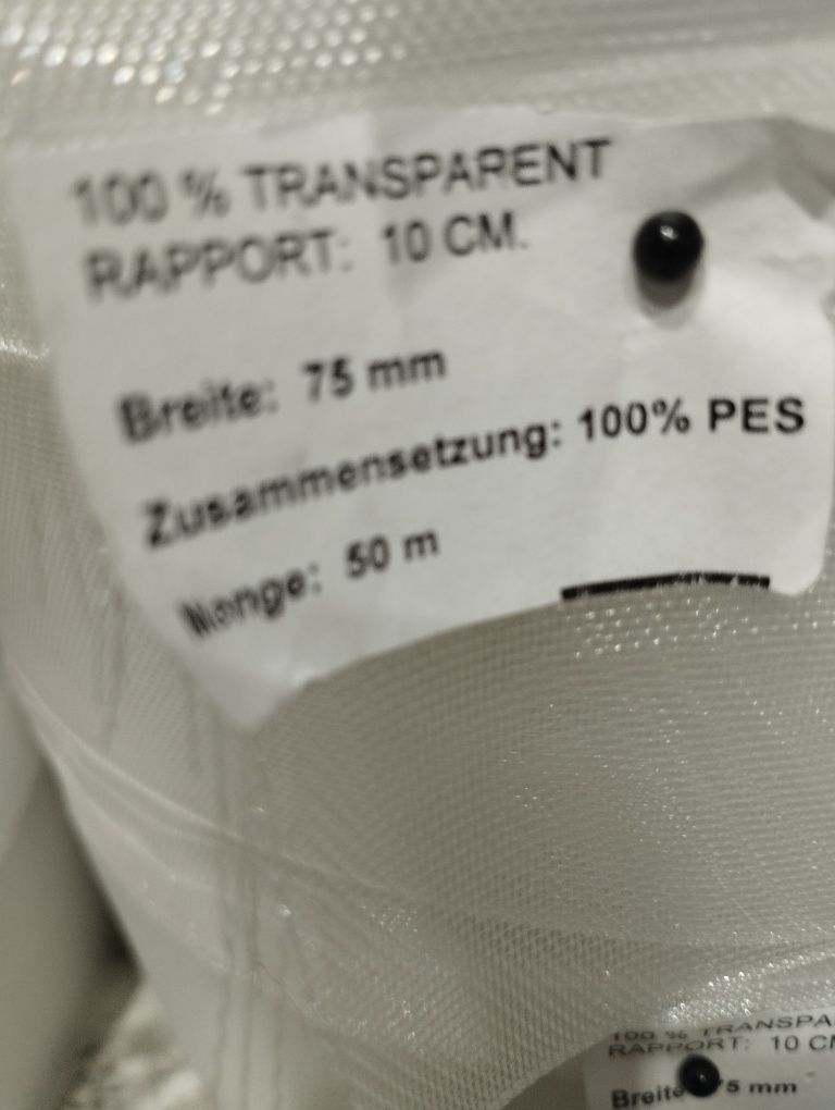 Taśma transparentna szer 7,5 cm . 340 metrów.
