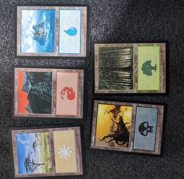 Lote 5 × Terras Básicas Portal 1997 MTG – Mint / Nunca Jogadas