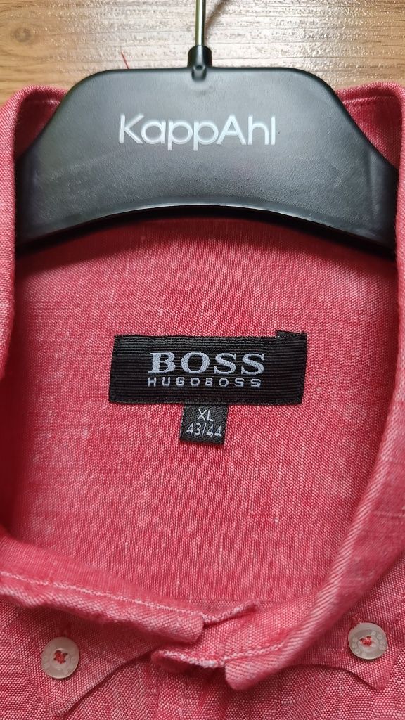 Koszula lniana HUGO BOSS z długim rękawem XL 43/44