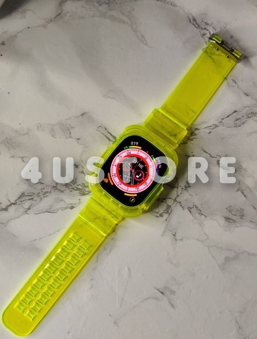 Ремешок бампер на Apple Watch Ultra 49 прозрачный ремінець прозорий