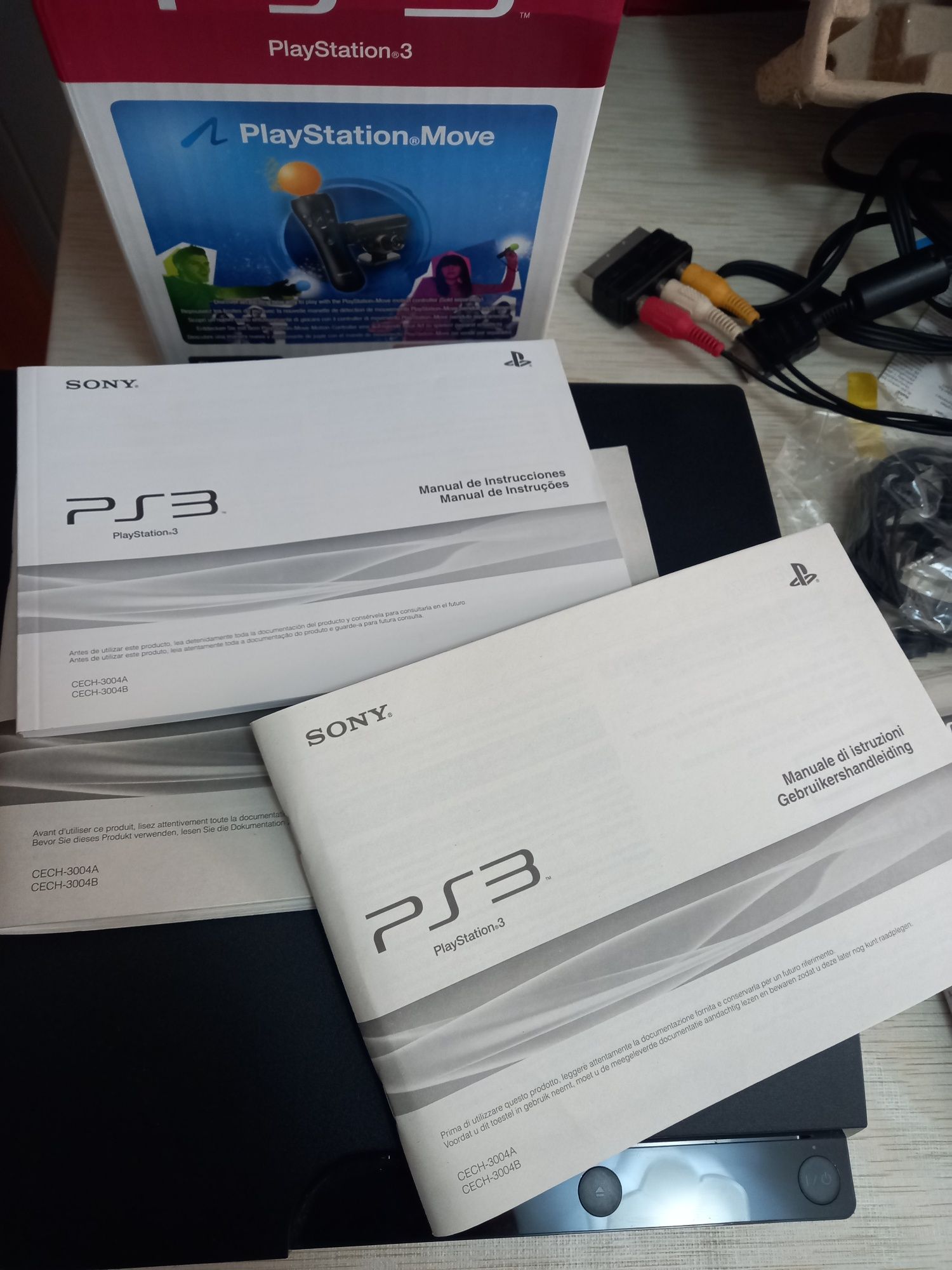 Ps3 com caixa e jogos