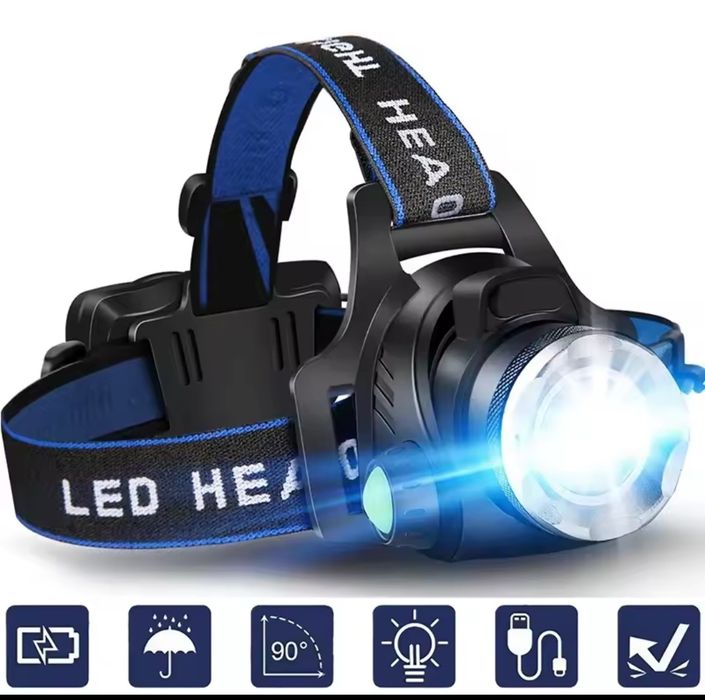 Фонарик на голову!!! 4 батареї