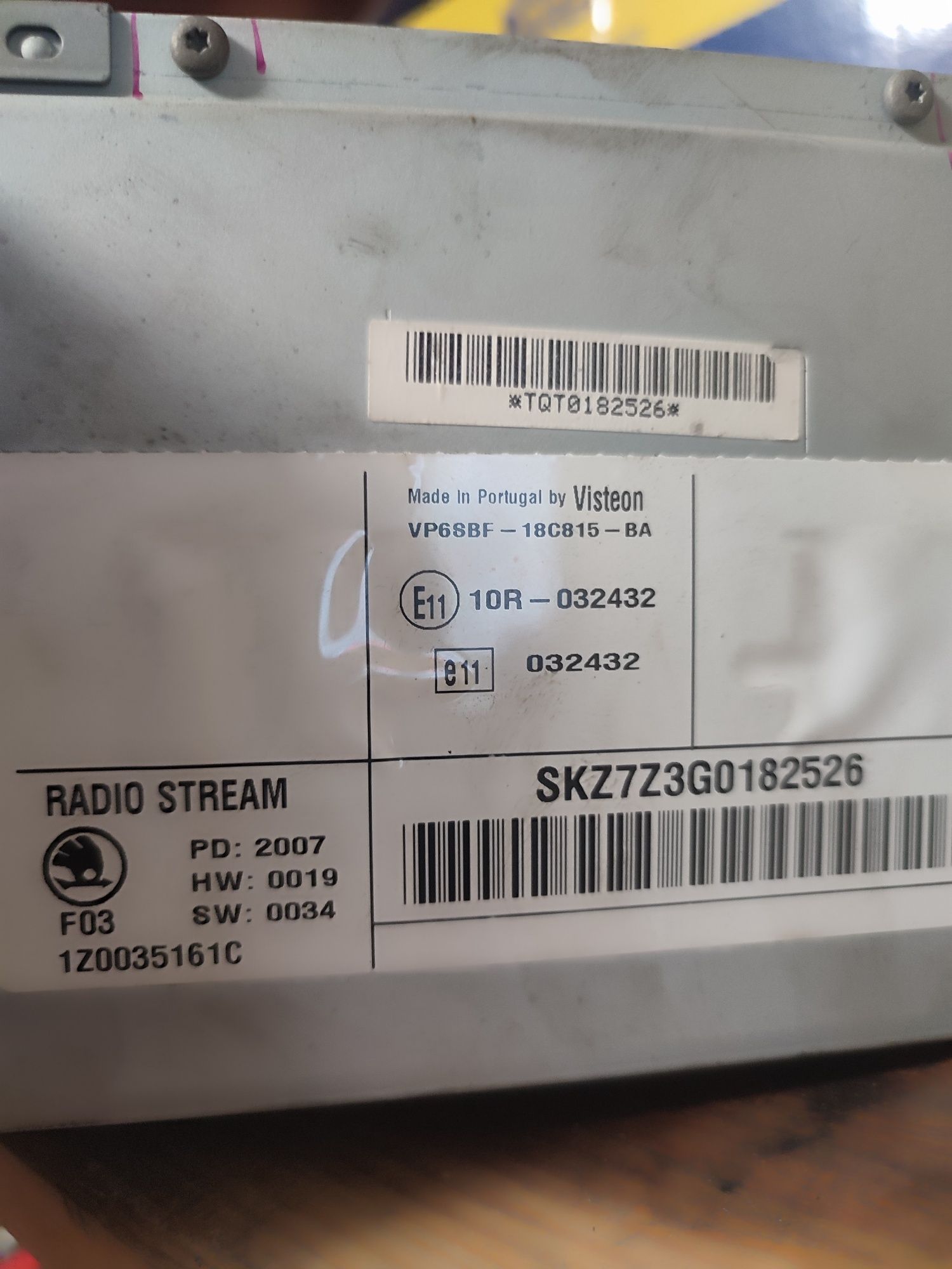 Radioodtwarzacz Skoda