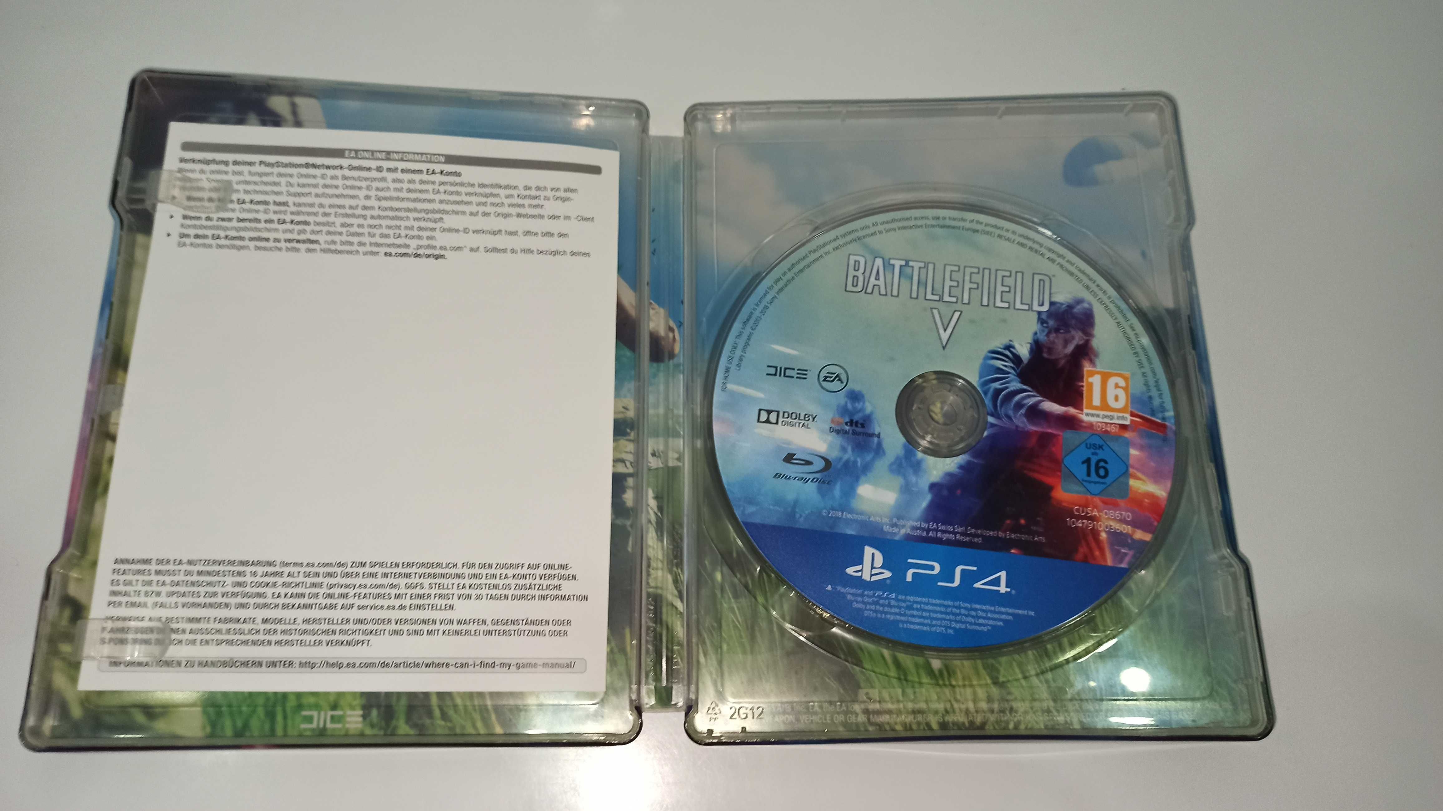 ps4 BATTLEFIELD V 5 EDYCJA STEELBOOK po polsku strzelanka druga wojna