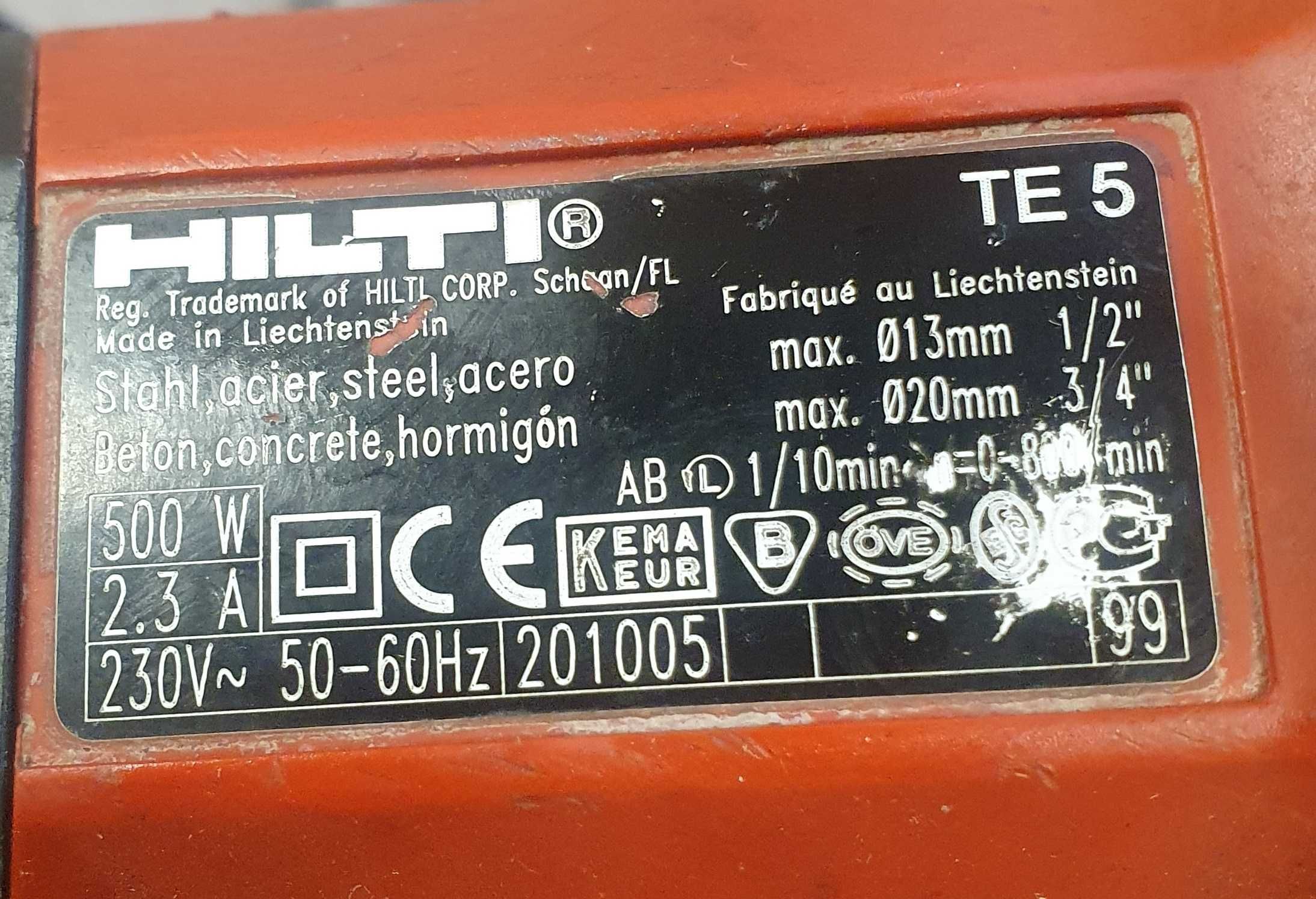 HILTI TE5 500W WALIZKA Bardzo Dobry Stan