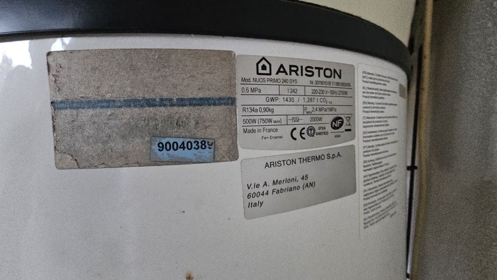 Pompa ciepła ariston NUOS primo 240 SYS