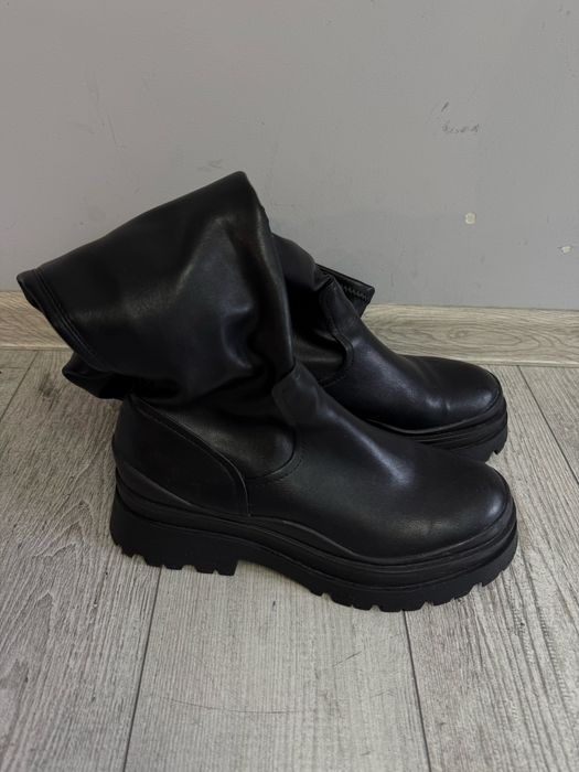 Ботфорти кожа сапоги чоботи