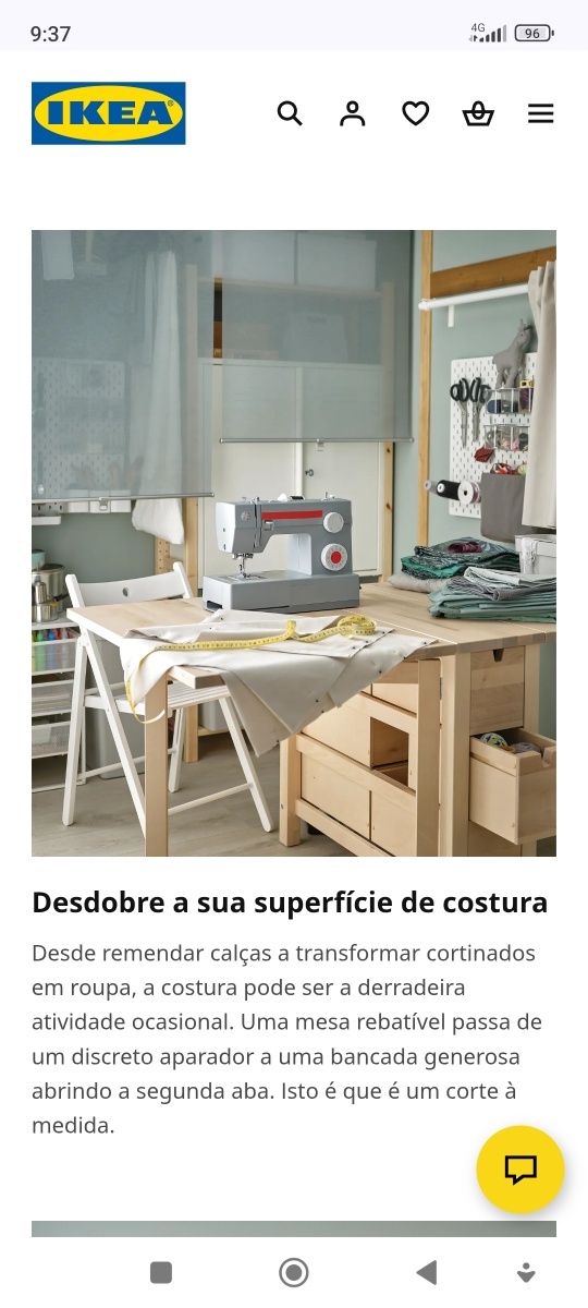 Mesa de costura ou escritório ou refeição